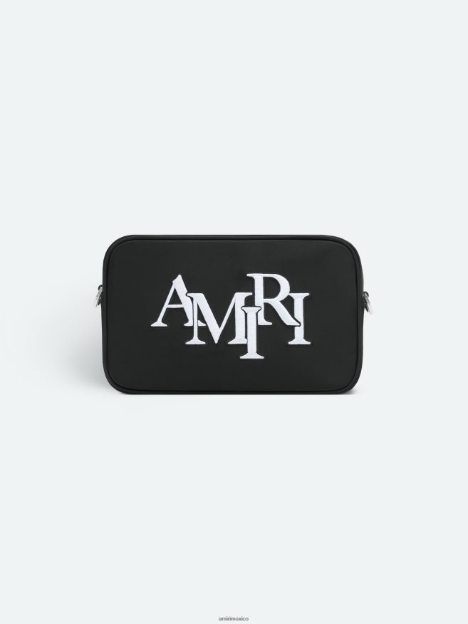 AMIRI unisexo negro estuche para cámara grande escalonado de marca 6TLR20410