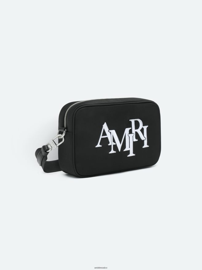 AMIRI unisexo negro estuche para cámara grande escalonado de marca 6TLR20410