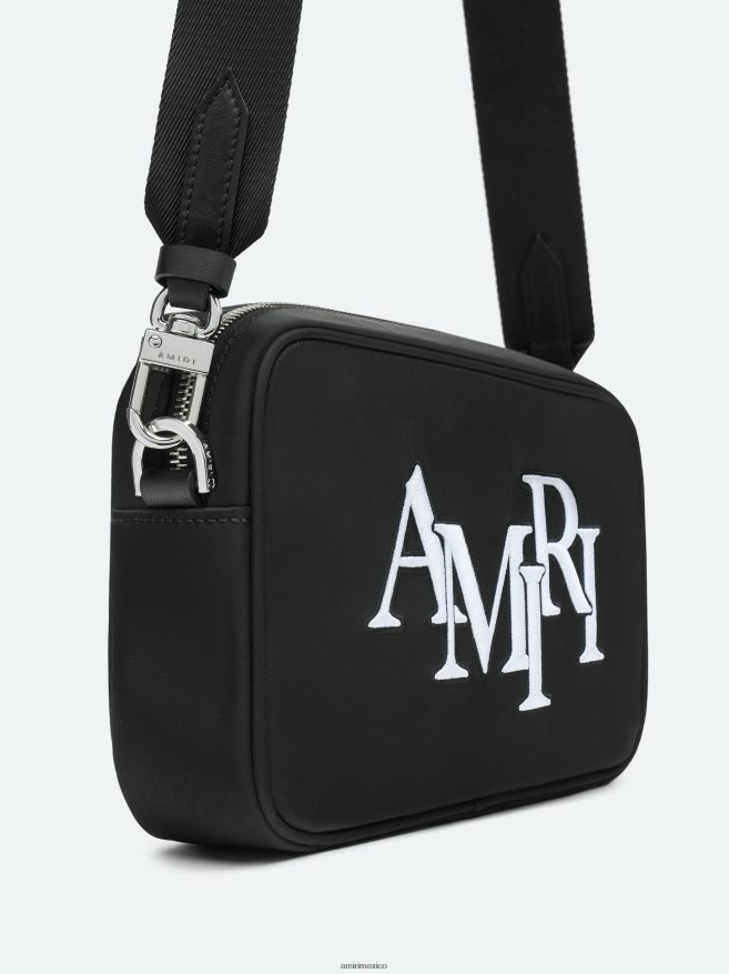 AMIRI unisexo negro estuche para cámara grande escalonado de marca 6TLR20410