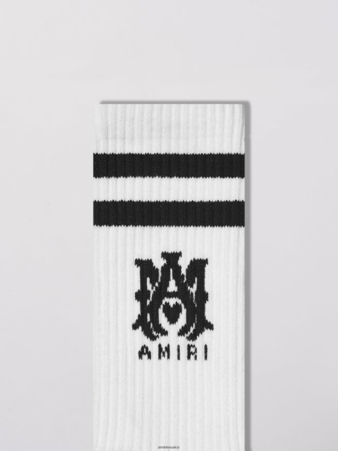 AMIRI unisexo negro acanalado m.a. calcetines deportivos 6TLR20448