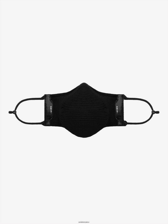AMIRI unisexo negro mascarilla de punto mosca 6TLR20456