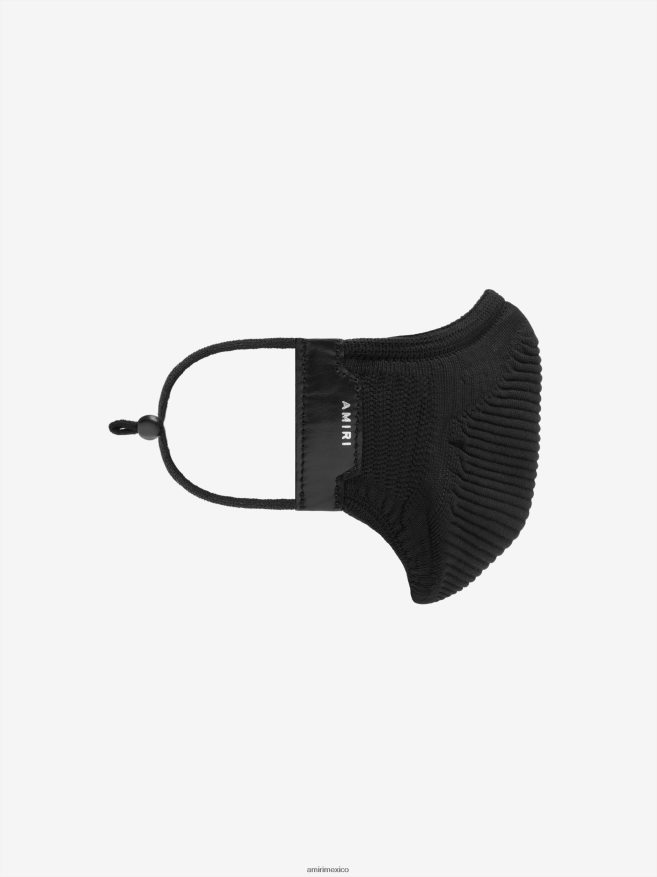 AMIRI unisexo negro mascarilla de punto mosca 6TLR20456