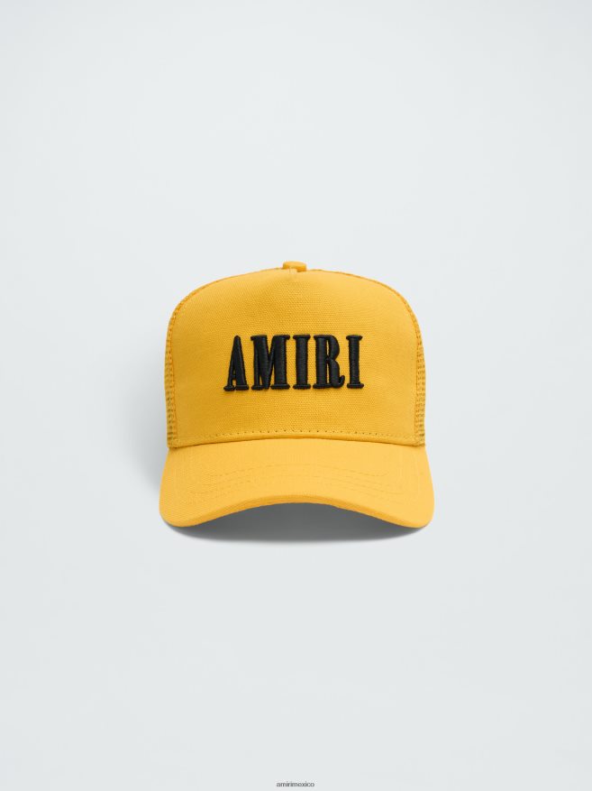 AMIRI unisexo amarillo gorra trucker con logo central 6TLR20384