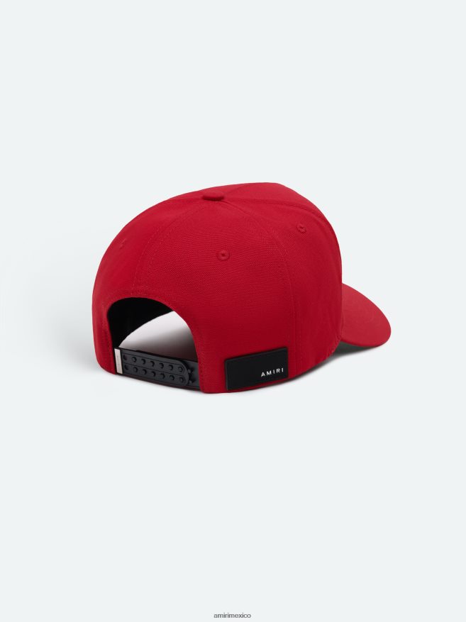 AMIRI unisexo negro rojo sombrero de lona completo xo 6TLR20413