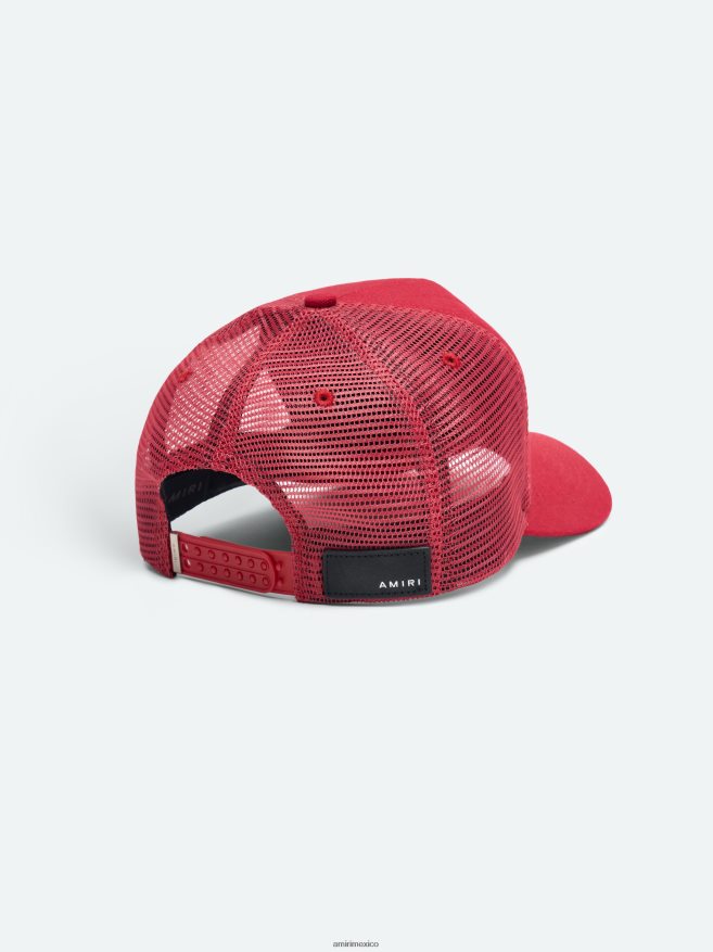 AMIRI unisexo rojo gorra de camionero con logo de ma 6TLR20435