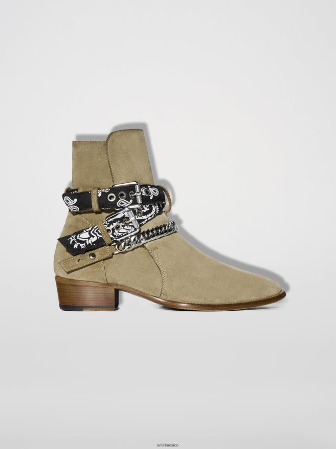AMIRI hombres coñac bota con hebilla tipo bandana 6TLR20225