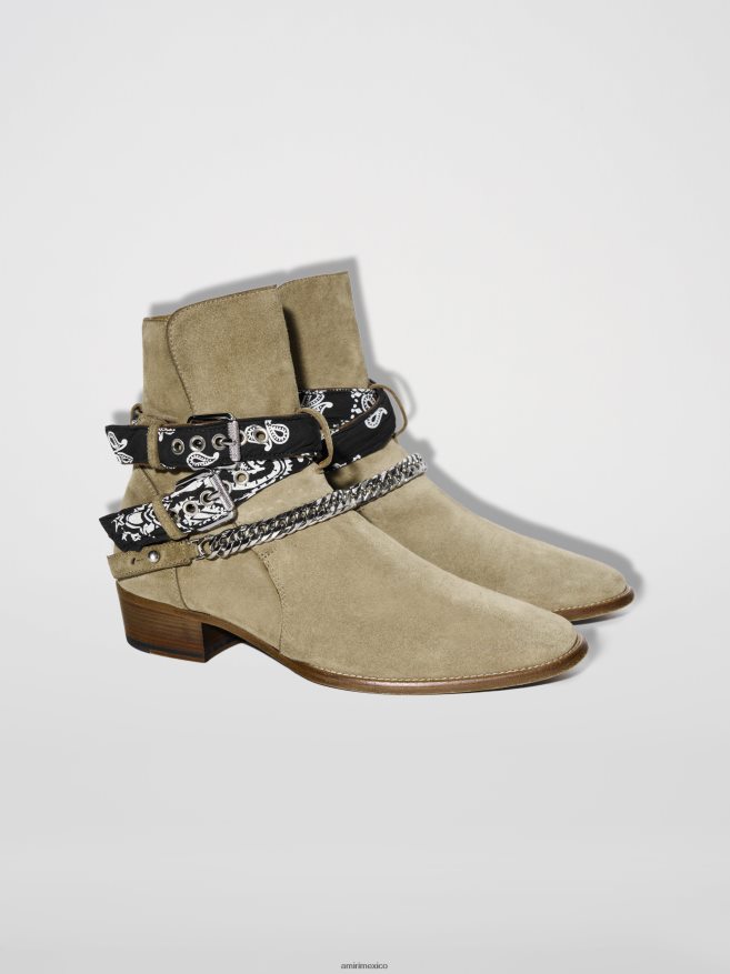 AMIRI hombres coñac bota con hebilla tipo bandana 6TLR20225