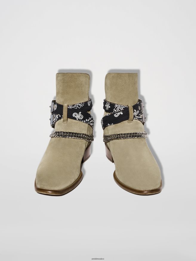 AMIRI hombres coñac bota con hebilla tipo bandana 6TLR20225