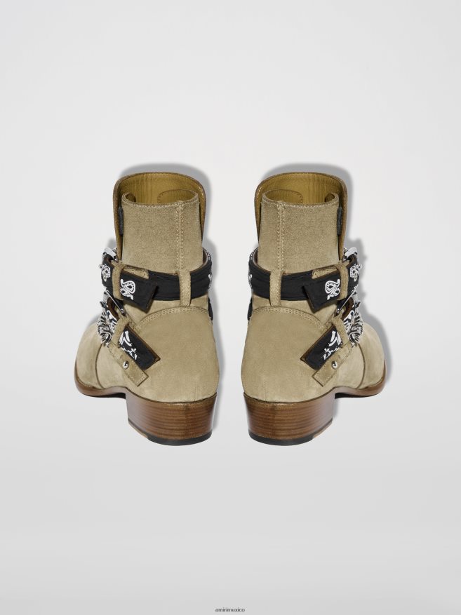 AMIRI hombres coñac bota con hebilla tipo bandana 6TLR20225