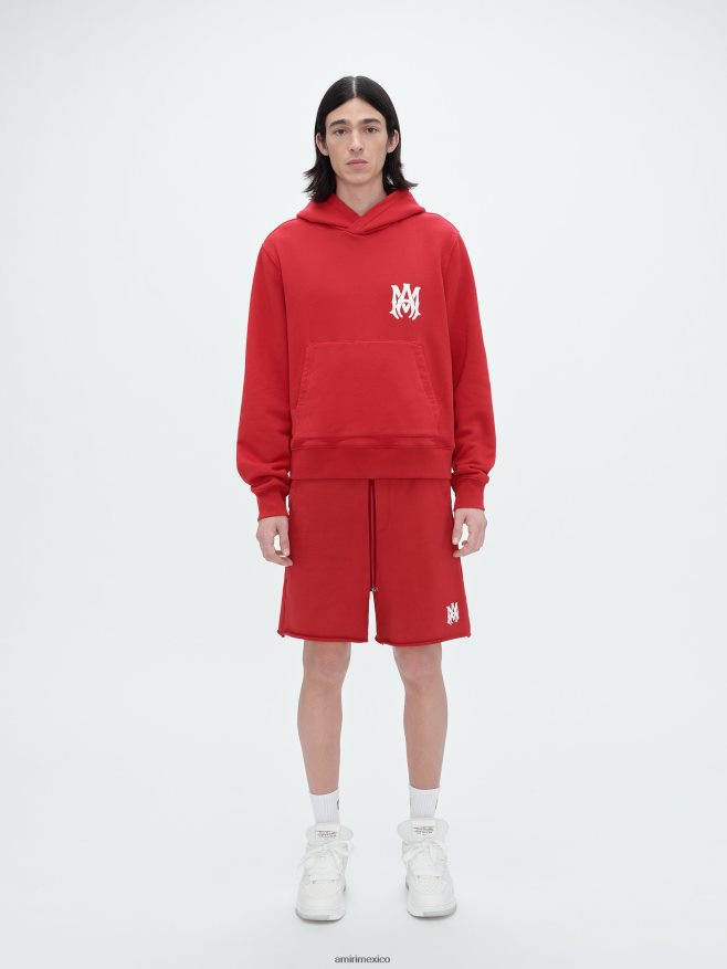 AMIRI hombres rojo mamá. logotipo corto 6TLR20181
