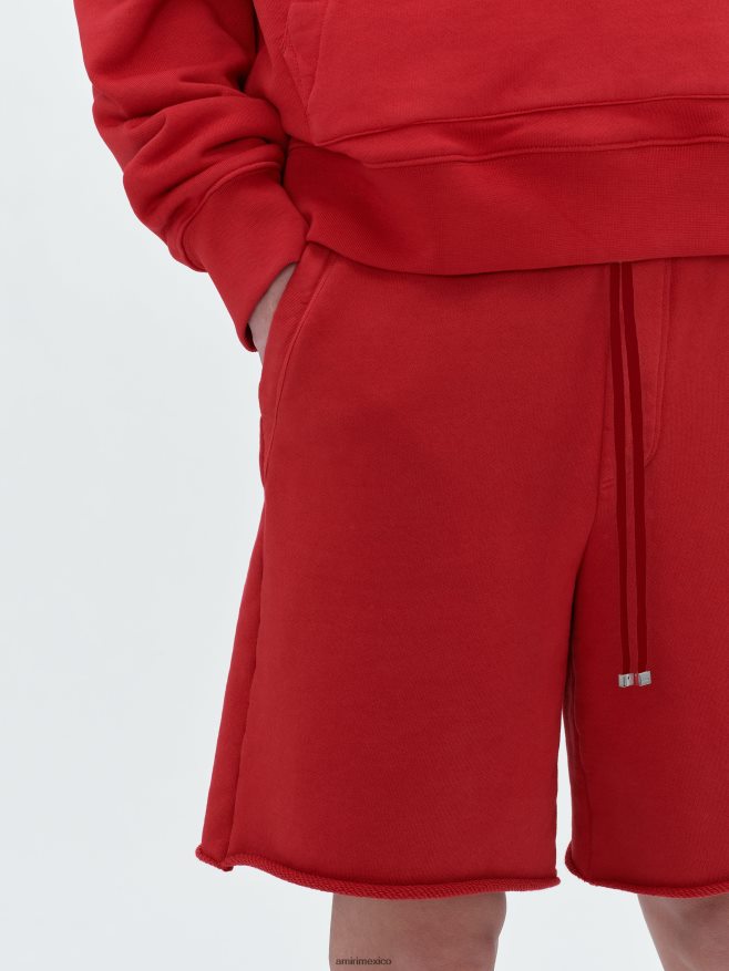 AMIRI hombres rojo mamá. logotipo corto 6TLR20181