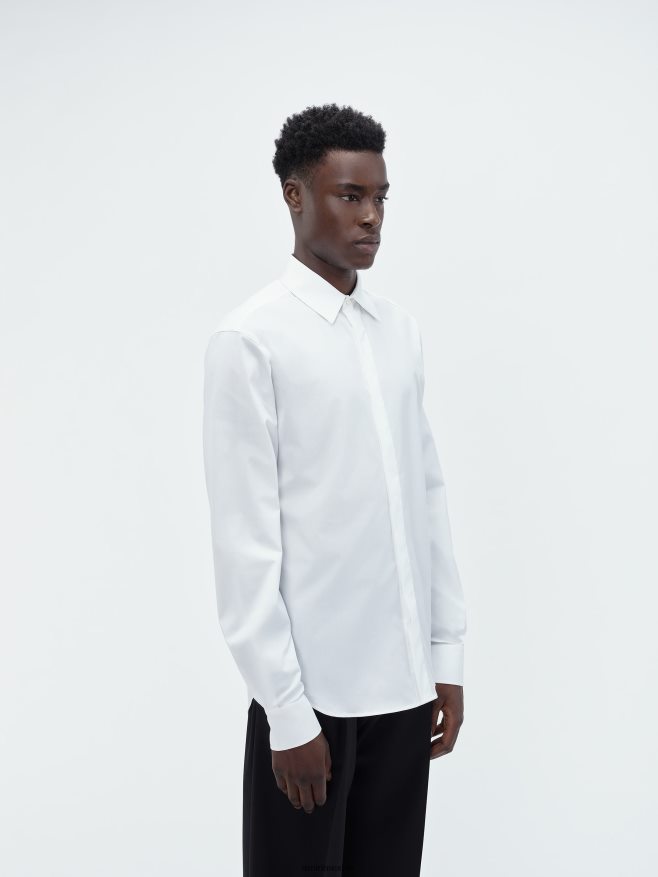 AMIRI hombres blanco camisa de popelina perfecta 6TLR20103