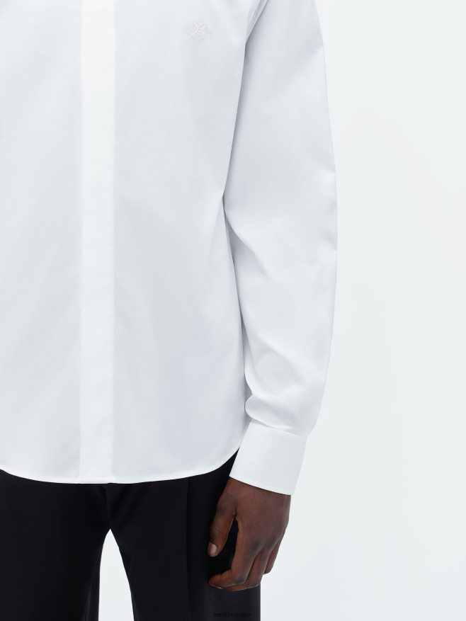 AMIRI hombres blanco camisa de popelina perfecta 6TLR20103