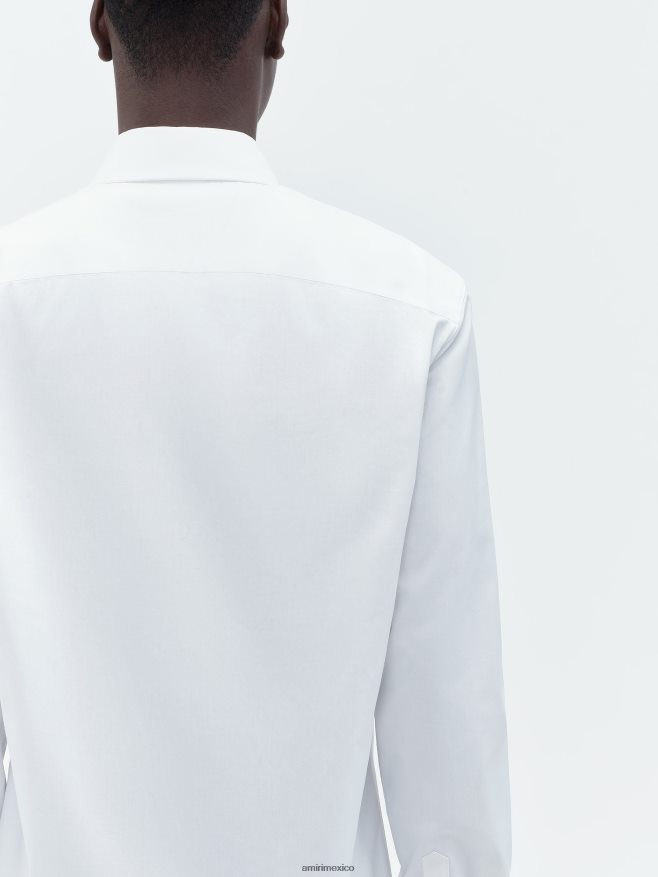 AMIRI hombres blanco camisa de popelina perfecta 6TLR20103