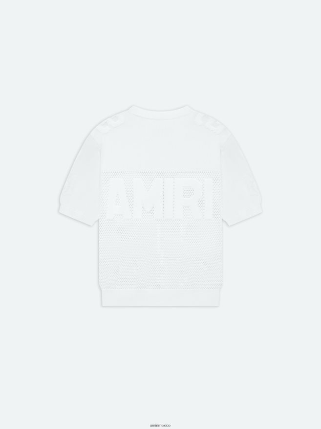 AMIRI hombres blanco camiseta marca 22 6TLR20112