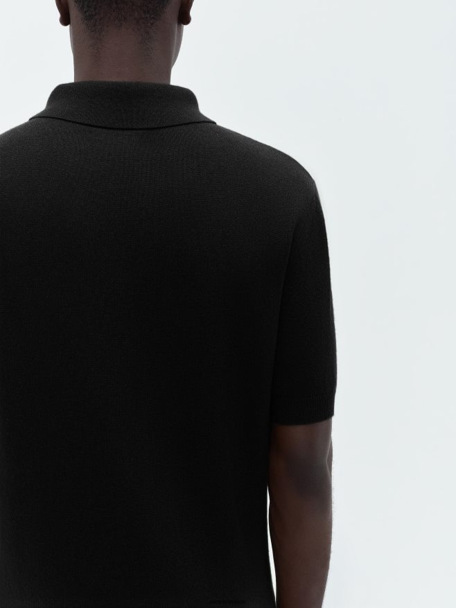 AMIRI hombres negro polo manga corta brand stack 6TLR2098