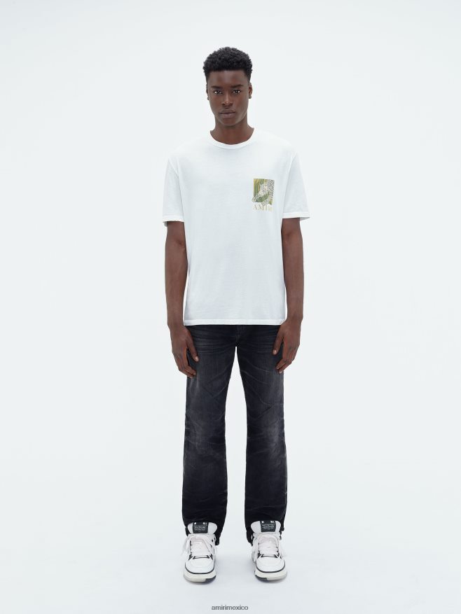 AMIRI hombres blanco camiseta de leopardo 6TLR2070