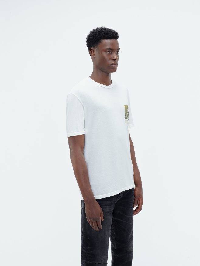 AMIRI hombres blanco camiseta de leopardo 6TLR2070