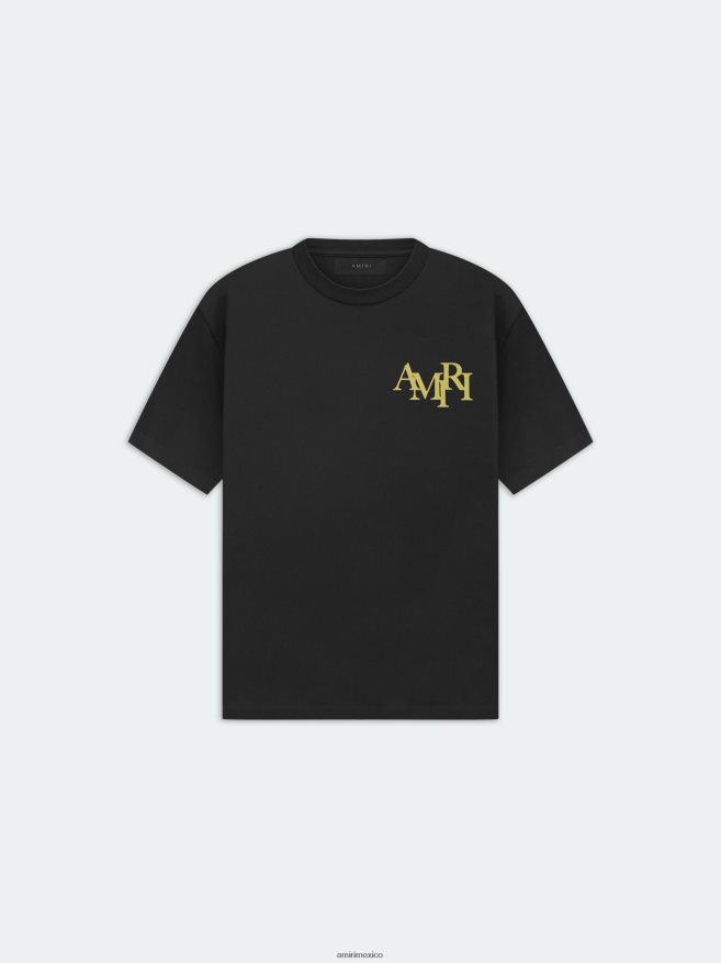 AMIRI hombres negro camiseta de champán de cristal 6TLR2065