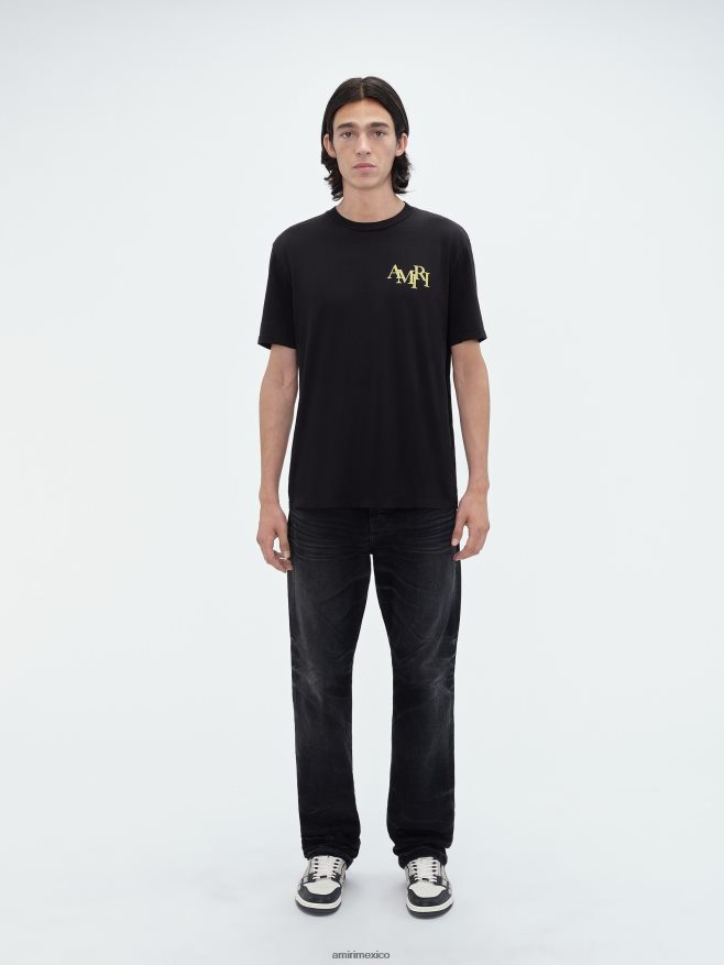 AMIRI hombres negro camiseta de champán de cristal 6TLR2065