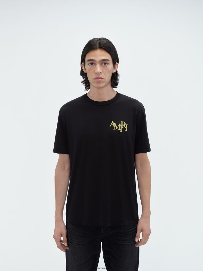 AMIRI hombres negro camiseta de champán de cristal 6TLR2065