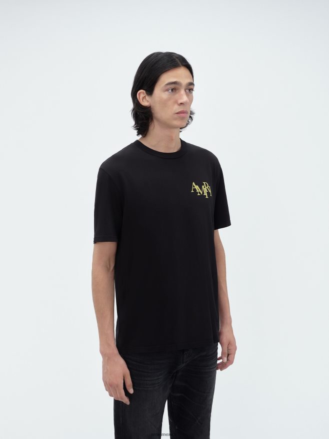 AMIRI hombres negro camiseta de champán de cristal 6TLR2065