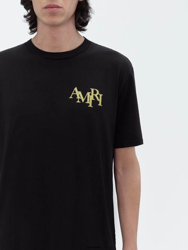 AMIRI hombres negro camiseta de champán de cristal 6TLR2065