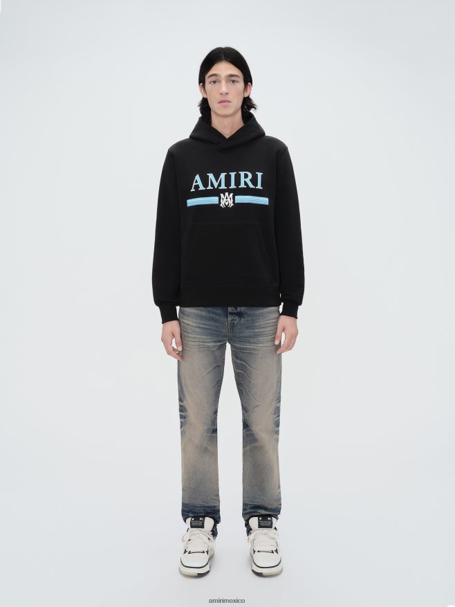 AMIRI hombres índigo antiguo jeans rectos con dobladillo suelto 6TLR202