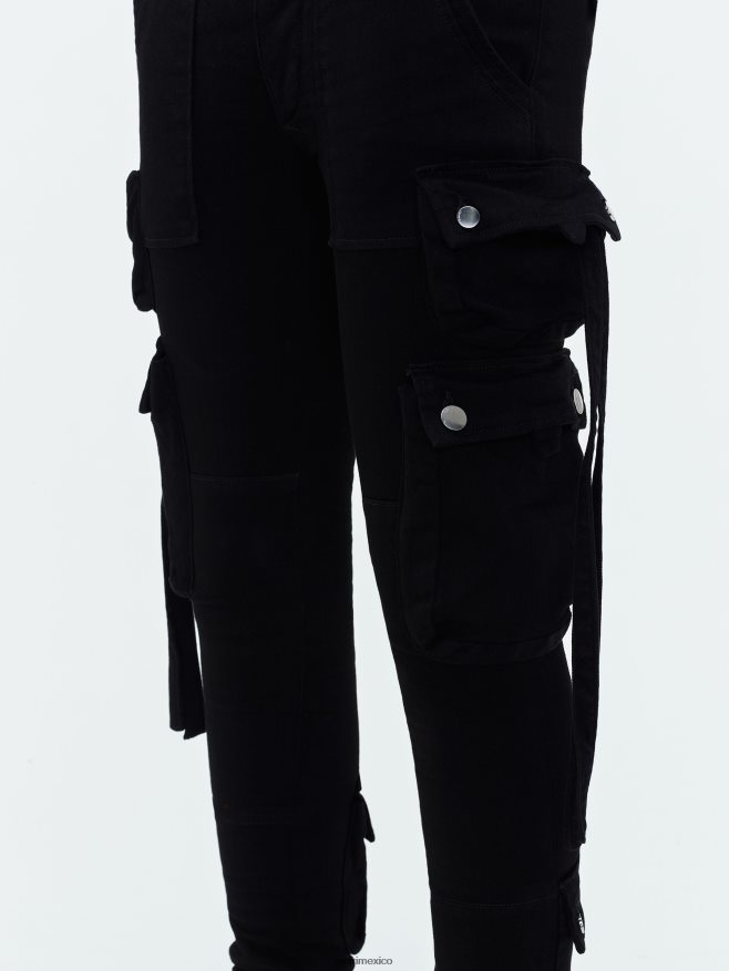 AMIRI hombres negro vaqueros cargo tácticos 6TLR2010