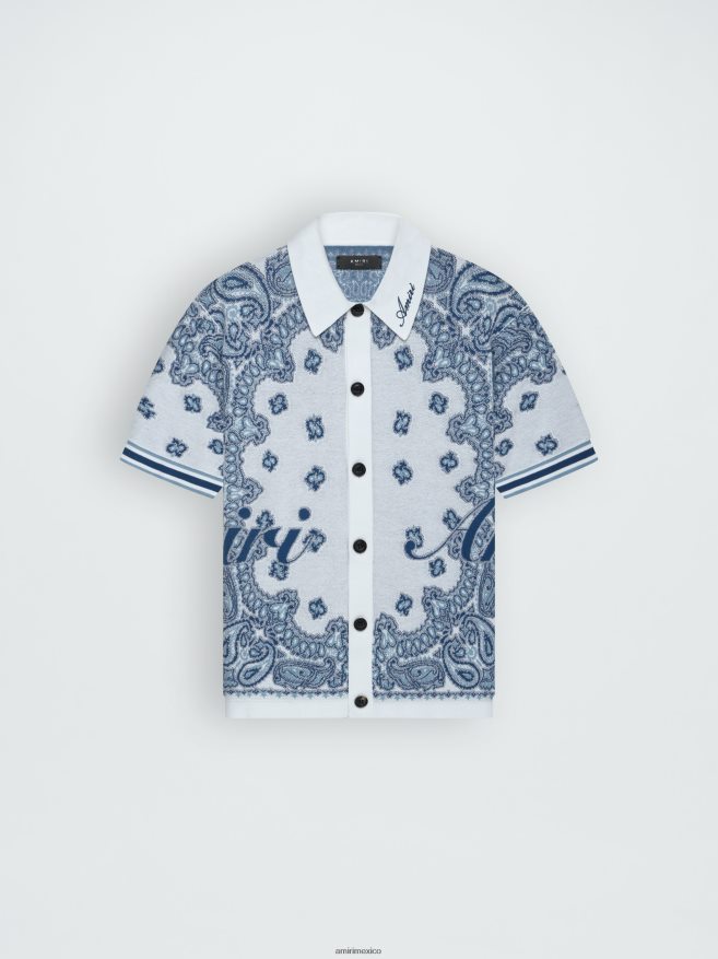 AMIRI hombres blanco polo de bandana de algodón ss 6TLR20136