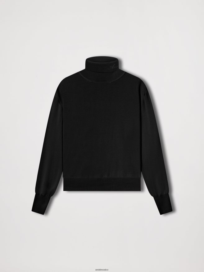 AMIRI hombres negro cuello alto sólido 6TLR20132
