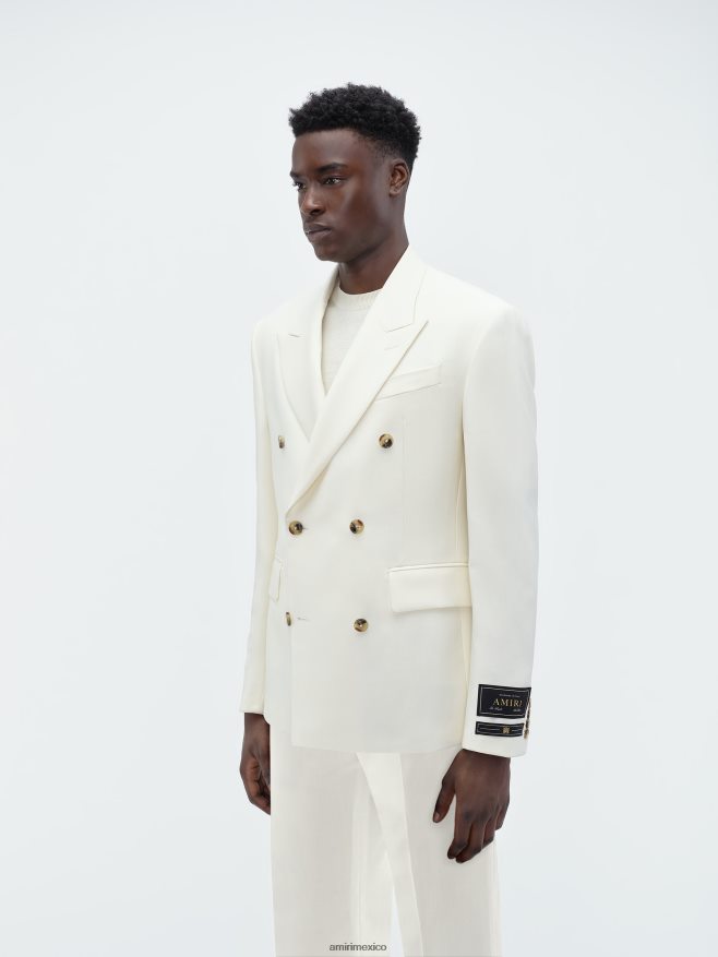 AMIRI hombres alabastro blazer con doble botonadura 6TLR20165