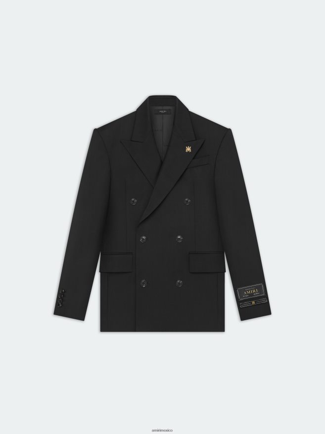 AMIRI hombres negro blazer con doble botonadura 6TLR20166
