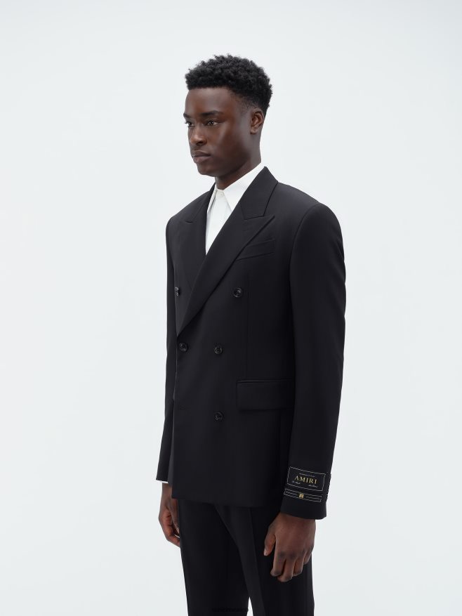 AMIRI hombres negro blazer con doble botonadura 6TLR20166