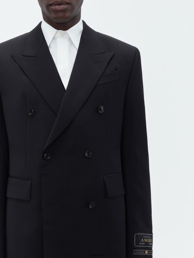 AMIRI hombres negro blazer con doble botonadura 6TLR20166