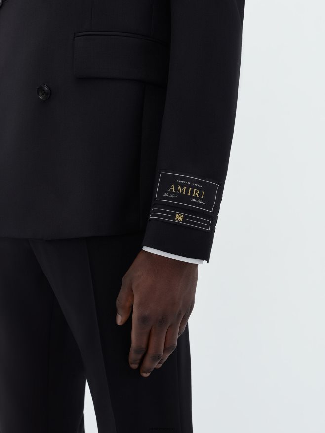 AMIRI hombres negro blazer con doble botonadura 6TLR20166