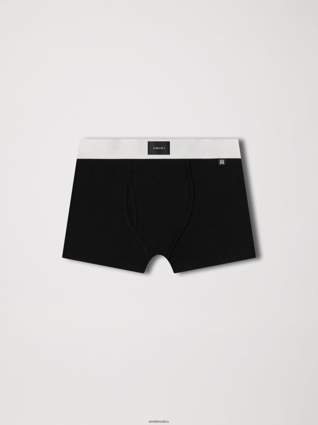 AMIRI hombres blanco negro boxers con etiqueta frontal de marca 6TLR20191