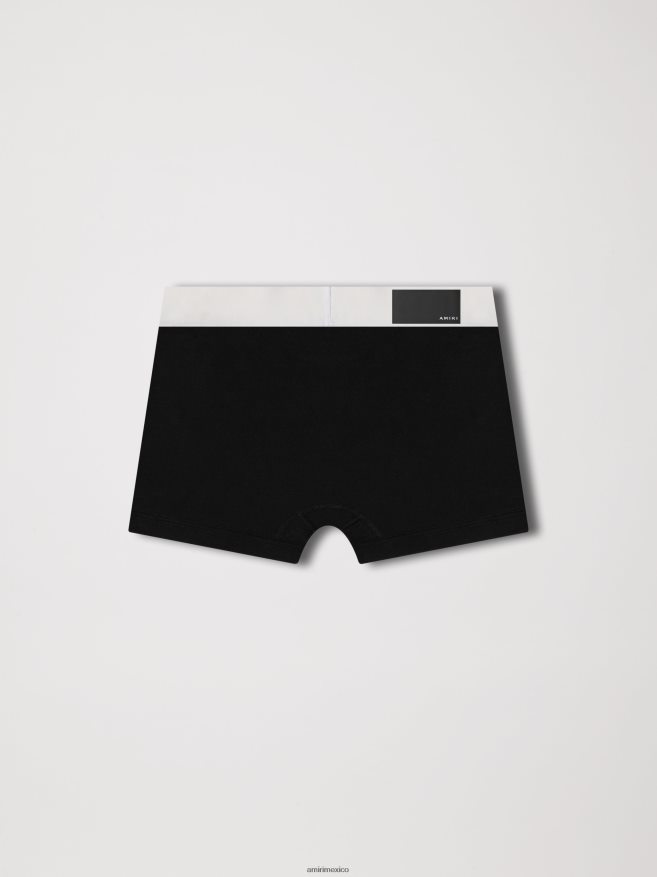 AMIRI hombres blanco negro boxers con etiqueta frontal de marca 6TLR20191