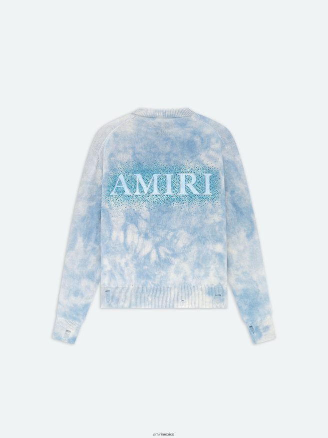 AMIRI hombres ashley azul cuello redondo de cristal 6TLR20142