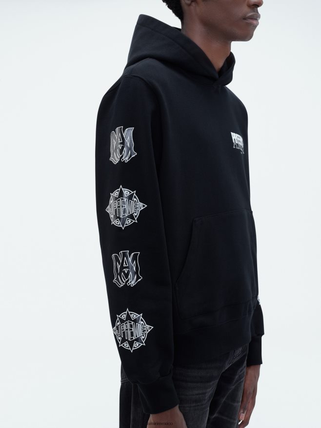 AMIRI hombres negro sudadera con capucha de marca premier 6TLR20151