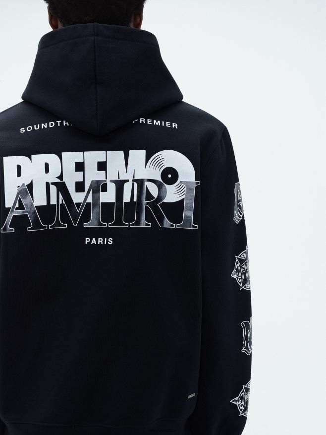 AMIRI hombres negro sudadera con capucha de marca premier 6TLR20151
