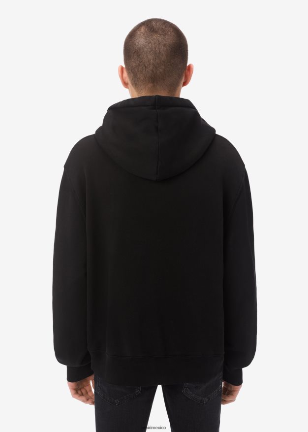 AMIRI hombres negro sudadera con capucha y logo de la marca 6TLR20157