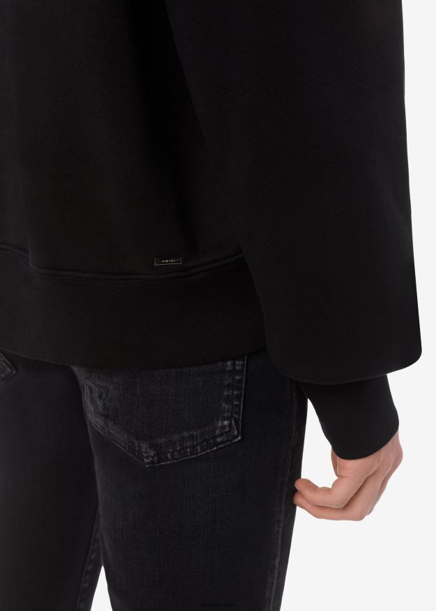 AMIRI hombres negro sudadera con capucha y logo de la marca 6TLR20157