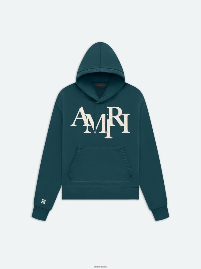 AMIRI hombres selva sudadera con capucha y logo escalonado de la marca 6TLR20139