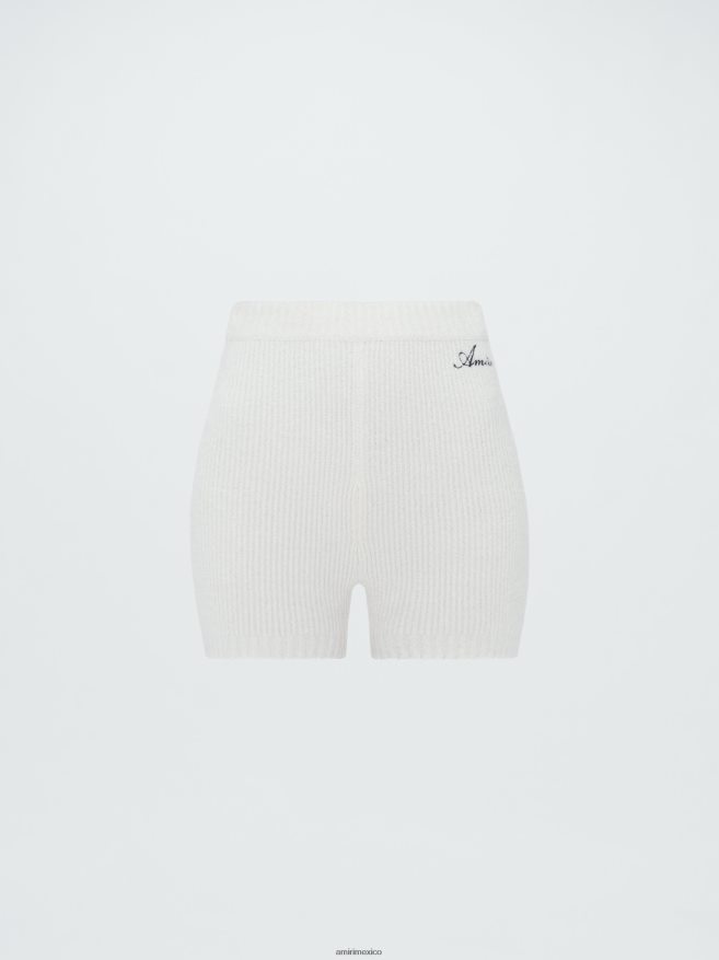 AMIRI mujer alabastro pantalones cortos de punto suéter 6TLR20298