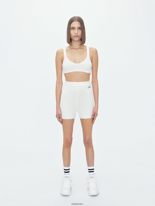 AMIRI mujer alabastro pantalones cortos de punto suéter 6TLR20298