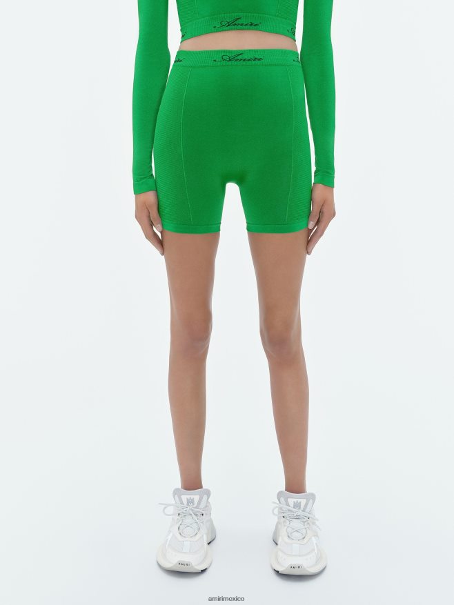 AMIRI mujer helecho verde corto sin costuras 6TLR20274
