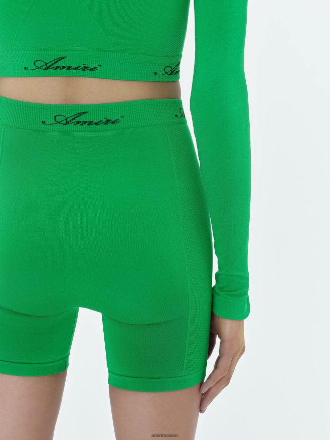 AMIRI mujer helecho verde corto sin costuras 6TLR20274