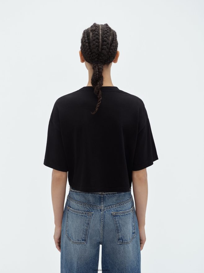 AMIRI mujer negro camiseta desgastada del distrito de las artes 6TLR20245