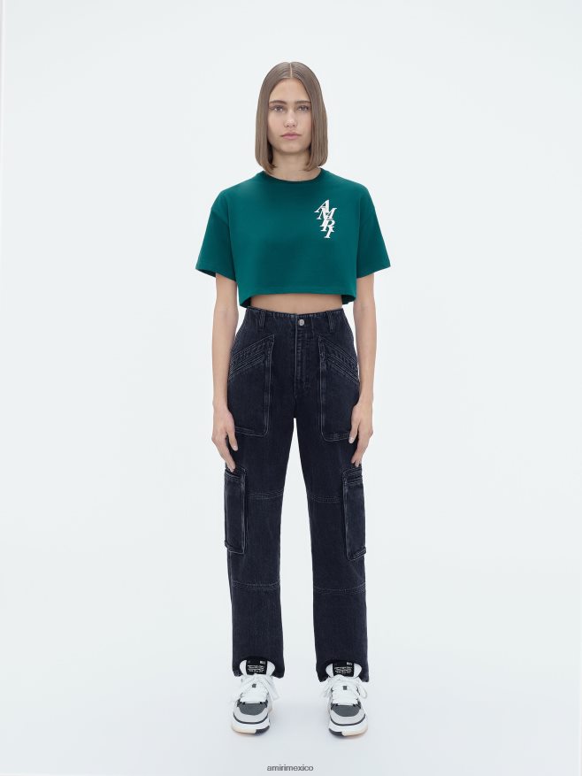 AMIRI mujer selva camiseta corta brand stack 6TLR20244